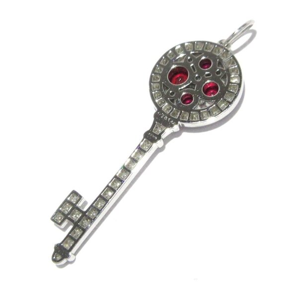 Auth TIFFANY&Co. Cobblestone Key - Pt950 Diamond Ruby Pendant Head - Picture 11 of 11